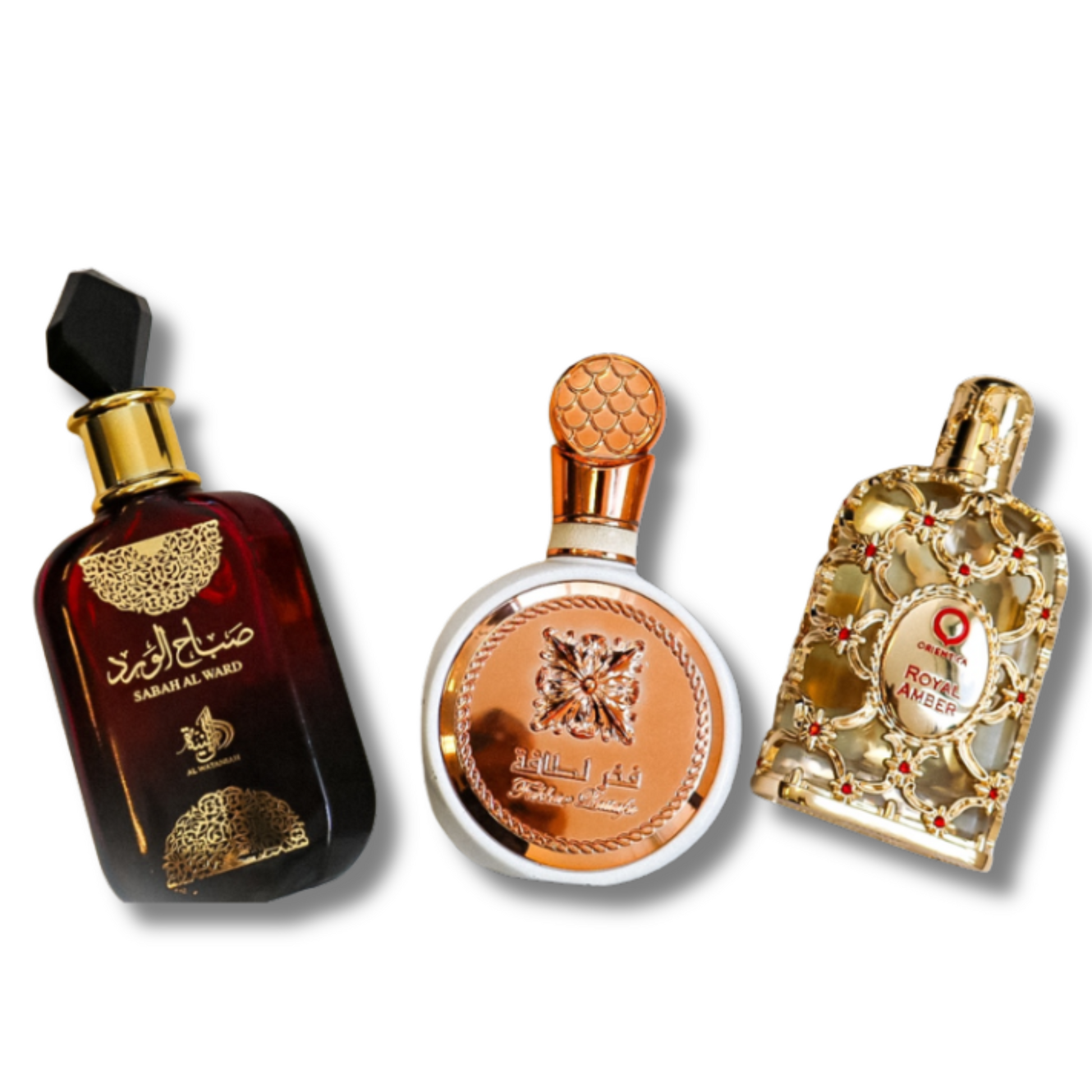 Zestaw 3 Perfum | Sabah Al Ward · Fakhar · Royal Amber