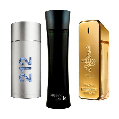 Zestaw 3 Perfum | 212 NYC · 1 Million · Armani Code