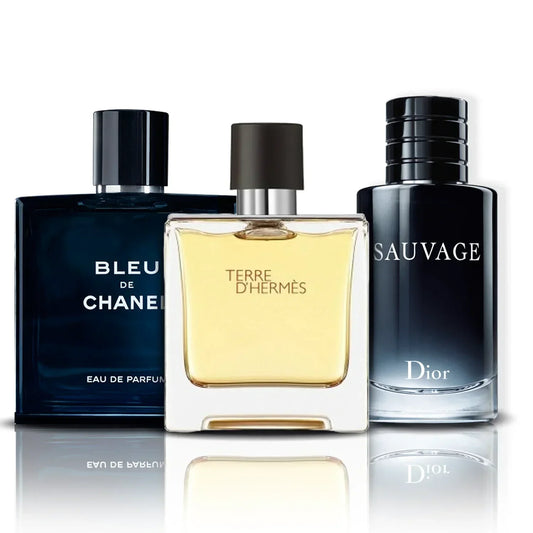 Zestaw 3 Perfum | Bleu de Chanel · Terre d'Hermès · Sauvage