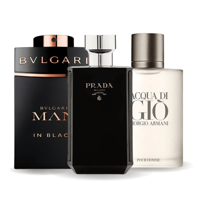 Zestaw 3 Perfum | Bvlgari In Black · Acqua di Giò · L'Homme Prada Intense