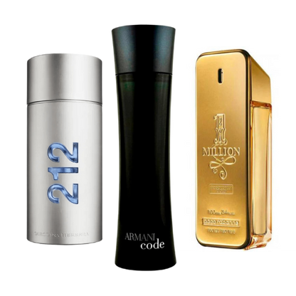 Zestaw 3 Perfum | 212 NYC · 1 Million · Armani Code