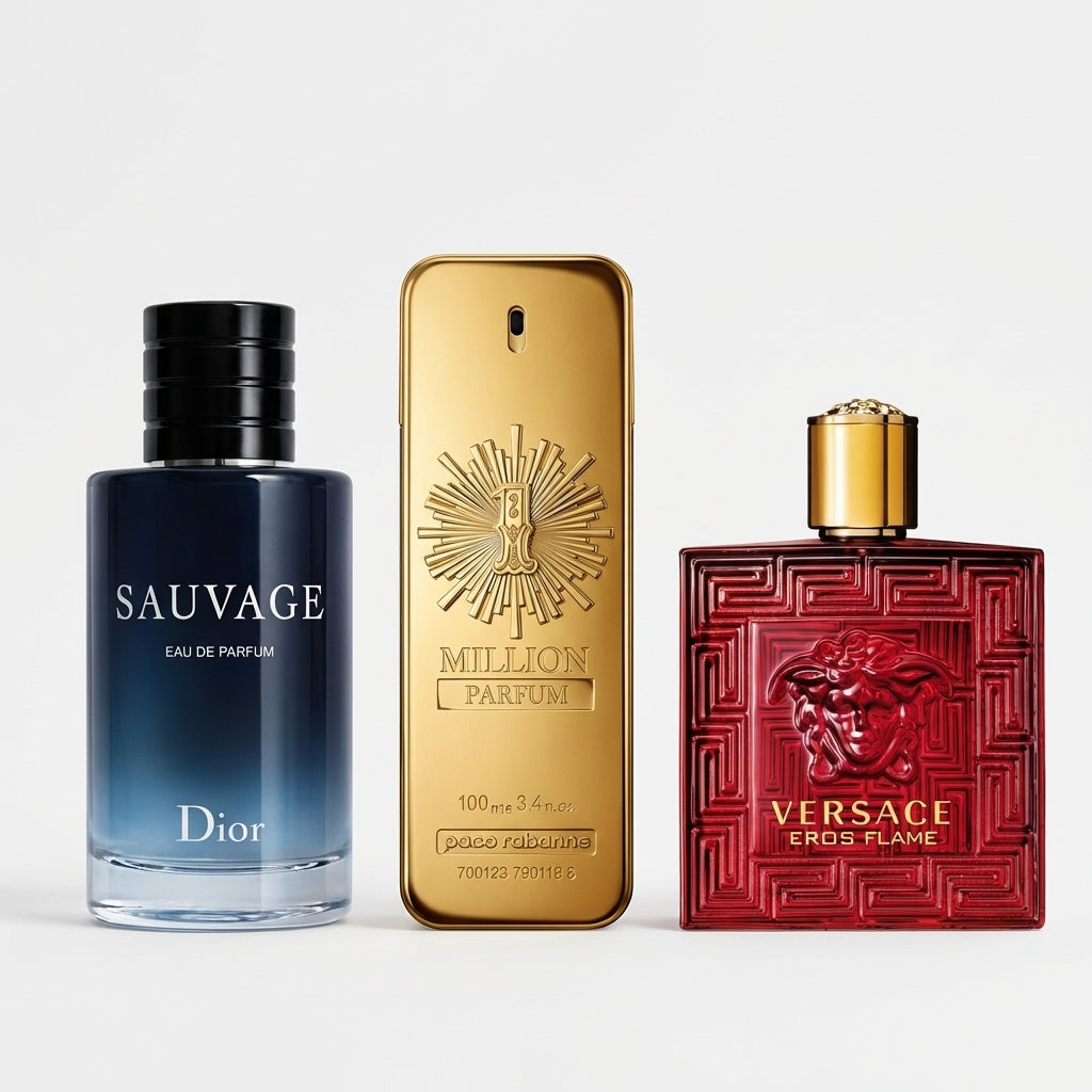 Zestaw 3 Perfum | Sauvage · 1 Million · Eros Flame
