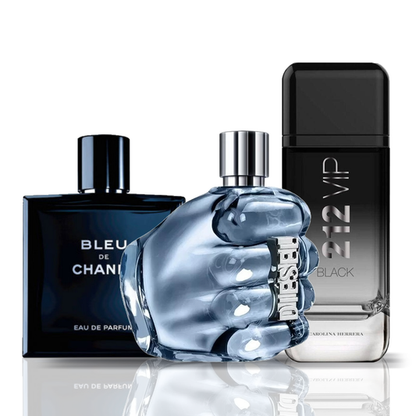 Zestaw 3 Perfum | Bleu de Chanel · Only The Brave · 212 VIP Black