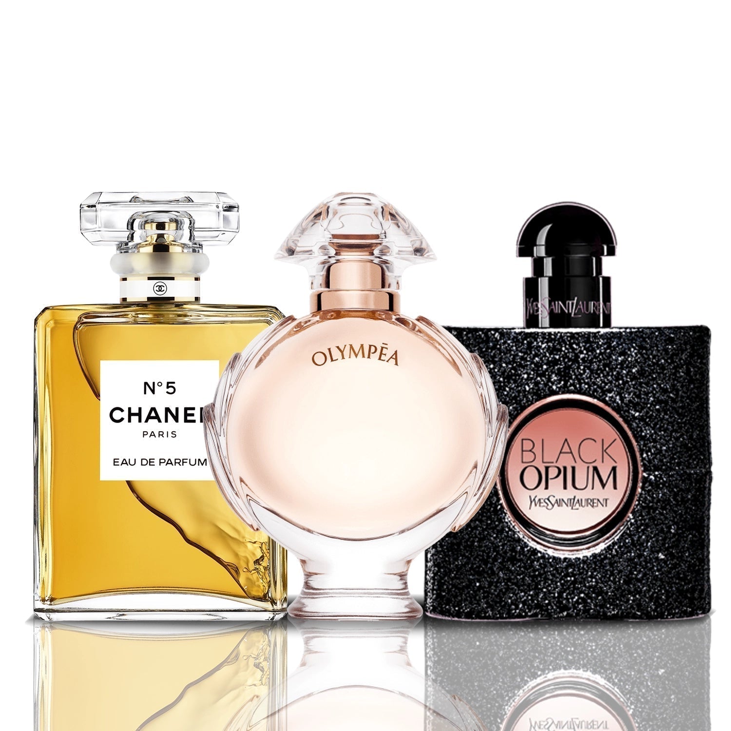 Zestaw 3 Perfum | Black Opium · Chanel N°5 · Olympéa